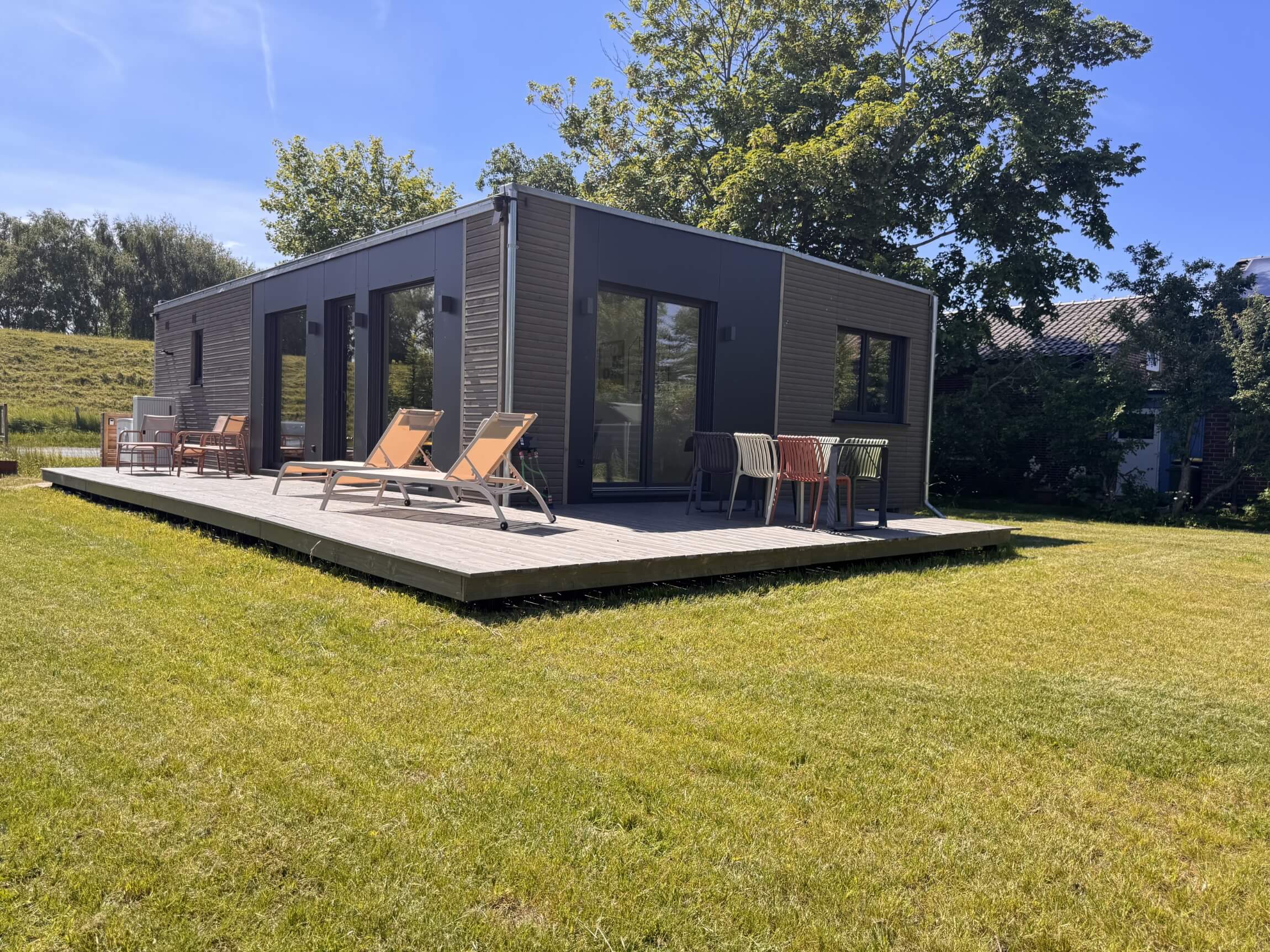 Ferienhaus Lieblingskoog in Friedrichskoog – Aussen Terrasse